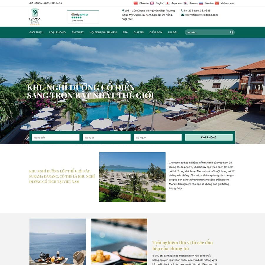 Theme WordPress Khách Sạn 06