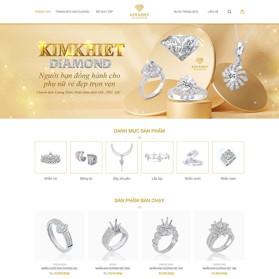 Theme WordPress bán trang sức 03