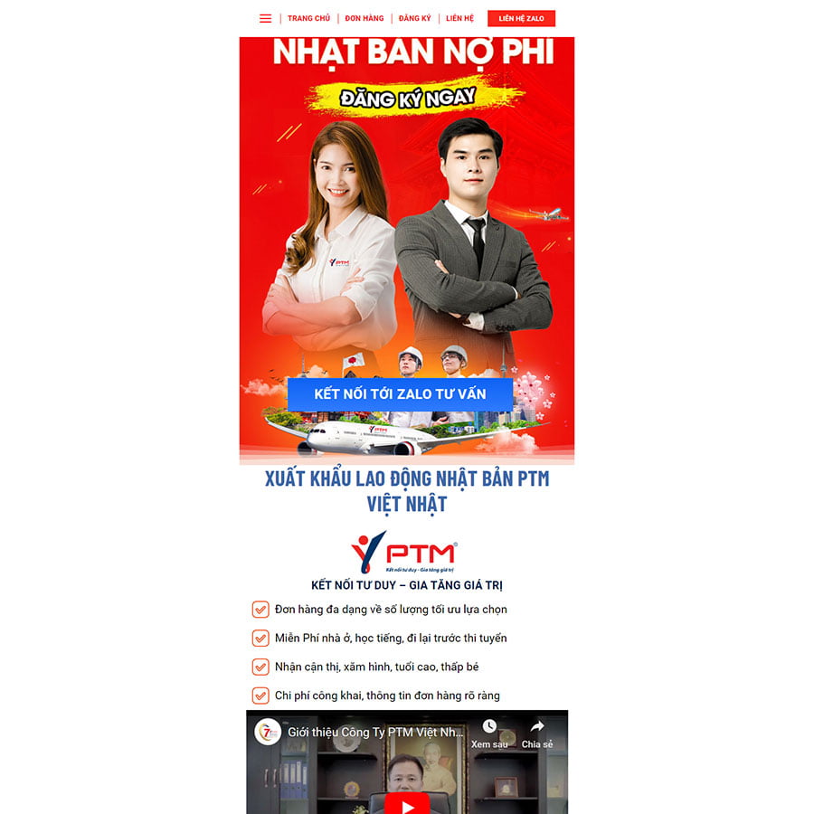Theme WordPress xuất khẩu lao động 09