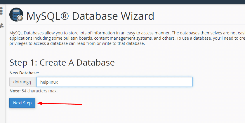 Cách tạo MySQL Database trên Hosting cPanel Cách tạo MySQL Database trên Hosting cPanel