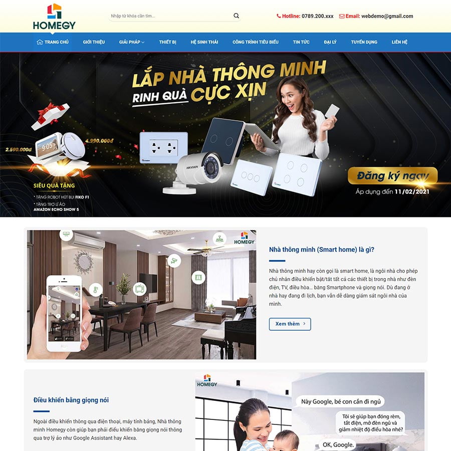 Theme WordPress nhà thông minh, smarthome 03