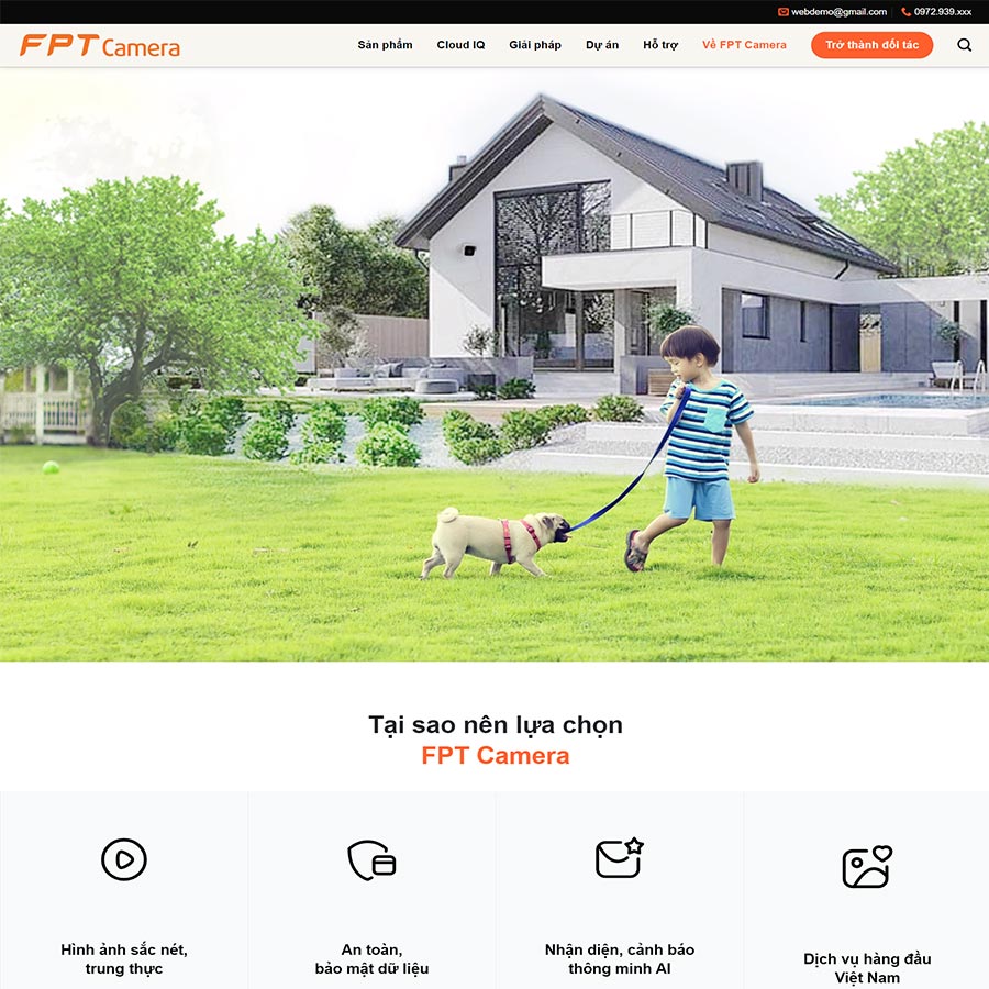 Theme WordPress bán camera FPT