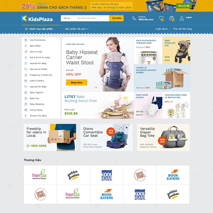 Theme WordPress Elementor Mẹ Và Bé 04
